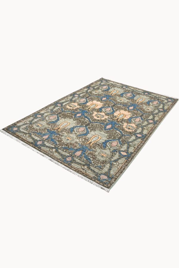 Afghan Samarkand Chob Rang Rug 172cm x 119cm / 5ft 8in x 3ft 11in - Image 7